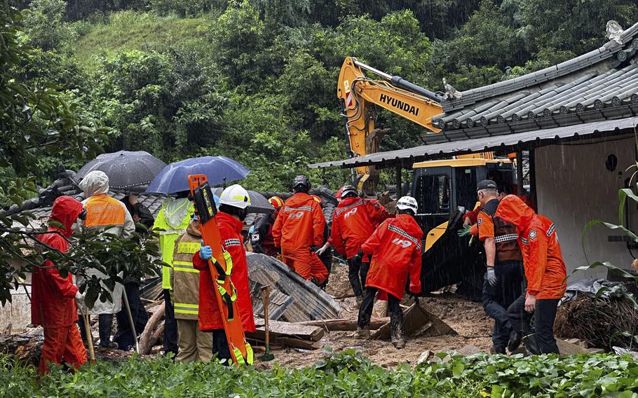 Excessive Rain and Landslides in South Korea, 26 People Died