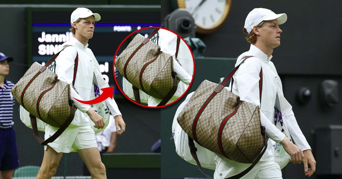 Jannik Sinner's Gucci Travel Bag causes a Stir at Wimbledon