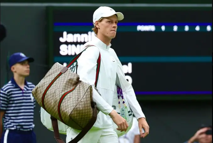 Jannik Sinner's Gucci Travel Bag causes a Stir at Wimbledon